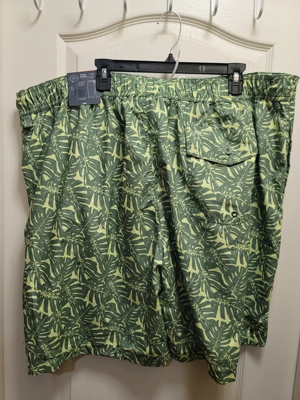 St. John's Bay Green Above Knee Swim Short - NWT - 3XL